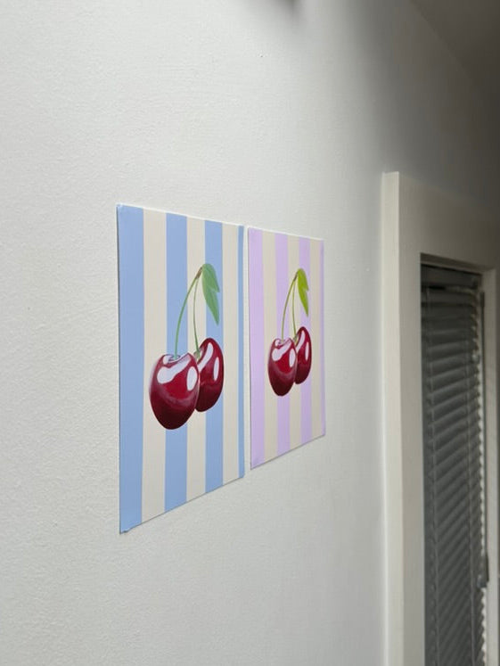 Striped Cherries (two colour options) - Print