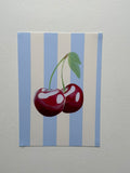 Striped Cherries (two colour options) - Print