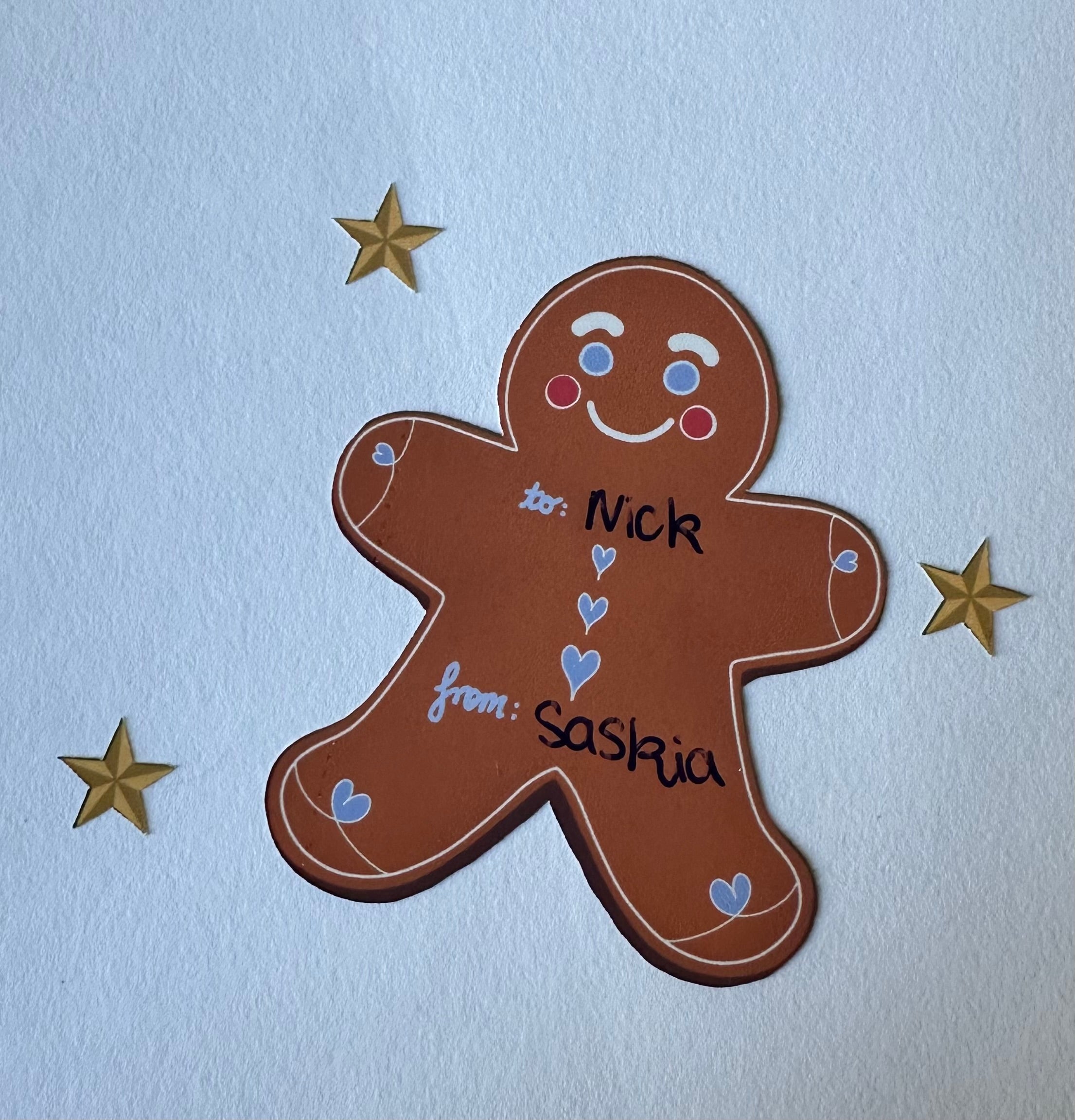Christmas 'To, From' Gingerbread Men - Sticker Sheet