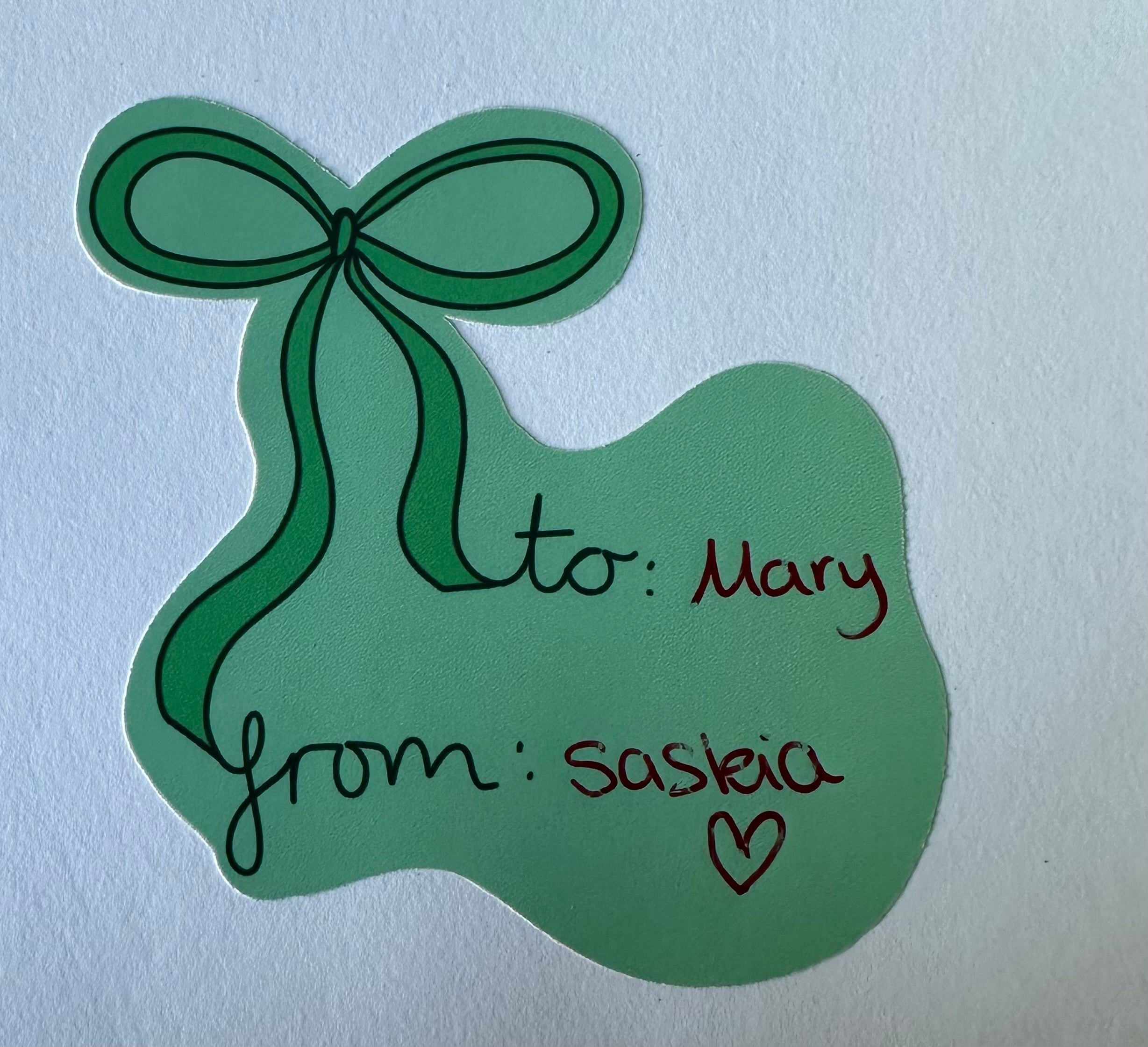 Christmas 'To, From' Bows - Sticker Sheet